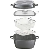 STONELINE STONELINE® Multi-Eckpfanne 28 x 28 cm, mit Dampf-