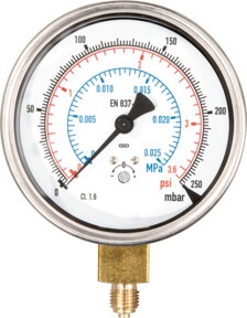 Roller Feinskaliertes Manometer p ≤ 250 mbar