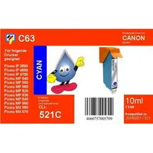kompatible Ware kompatibel zu Canon CLI-521C cyan