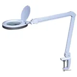 VELLEMAN LED-Lupenleuchte, Klemmfuß, Gelenkarm, Linsenkappe, 60 LEDs, Vergrößerung 3x, weiß