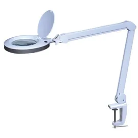 VELLEMAN LED-Lupenleuchte, Klemmfuß, Gelenkarm, Linsenkappe, 60 LEDs, Vergrößerung 3x, weiß