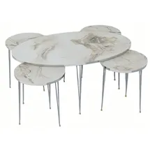 JV Möbel Mehrfarbiger Couchtisch Holz 59 x 50 cm