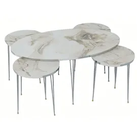 JV Möbel Mehrfarbiger Couchtisch Holz 59 x 50 cm