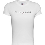 Tommy Jeans Slim Linear W - T-Shirt - Damen - White - M