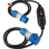 as - Schwabe AS Schwabe 45224 Strom Verlängerungskabel 16A Blau, Schwarz 3m H07RN-F 3G 2,5mm2 mit FI-Schutzscha