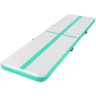 ECD Germany Aufblasbare Gymnastikmatte Airtrack 4m Mint-Grün