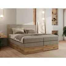 MKS Wood Classic King 140 x 200 cm H3 Dunkelbeige Struktur