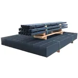 Doppelstabmattenzaun Set Anthrazit RAL 7016, Anthrazitgrau, 22,5 m x 630 mm