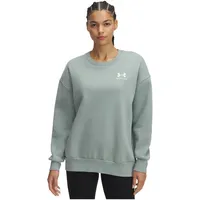 Under Armour Essential OverSized Fleece Shirt Damen 350 silica green/white S