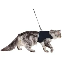 Trixie Softgeschirr mit Leine 36–54 cm schwarz