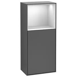Villeroy & Boch Villeroy und Boch Finion Seitenschrank F510MTGK 41,8x93,6x27cm, rechts, Regal oben White Matt, Anthracite matt