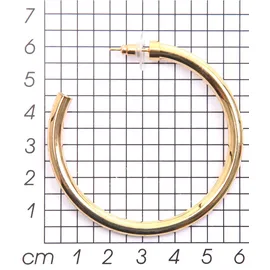 FIRETTI Creolen Ohrschmuck basic groß Gelbgoldfarben 60mm
