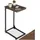Tectake Beistelltisch Braun Holz Metall 30 x 63 x 40 cm