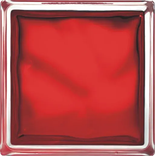 Glassblocks Glasbaustein red 19x19x8 cm glanz 1908WREBR