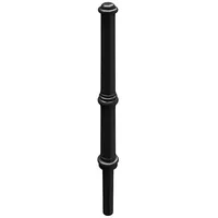 Schake Alu Stilpfosten Typ 490B, ortsfest, zum Einbetonieren, schwarzmatt