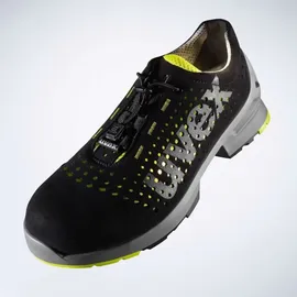Uvex 1 8543847 ESD Sicherheitshalbschuh S1 SRC, Arbeitsschuhe für Damen - Herren, Schwarz/Lime - Gr. 47