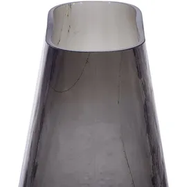 Beliani Blumenvase Mitata Glas 20 cm Grau