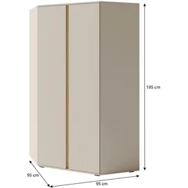 beautysofa Eckschrank 95 x 195 x 95 cm Grün