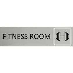 CombiCraft Aluminium Türschild Fitness Room 165x45mm mit 3M-Tape
