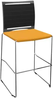 Barhocker Diane mit Sitzpolster und Netzrücken