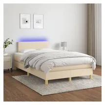 vidaXL Boxspringbett 120 x 200 cm Creme