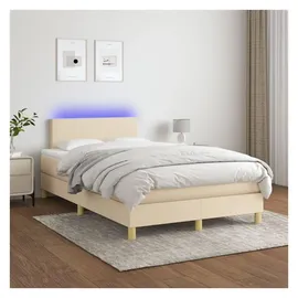 vidaXL Boxspringbett 120 x 200 cm Creme