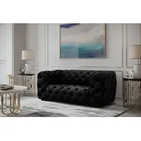 Fun Möbel Sofa Designersofa NATALIE 2-Sitzer in Stoff Riviera,