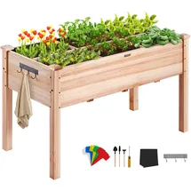 Vevor Hochbeet 120 x 58 x 76 cm Khaki