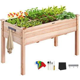 Vevor Hochbeet 120 x 58 x 76 cm Khaki