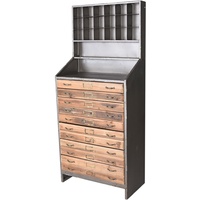 Apothekerkommode Vintage Kommode Holzkommode Apothekerschrank Loft Metallschrank