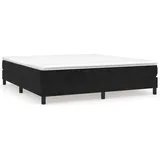 vidaXL Boxspringbett mit Matratze Schwarz 180x200 cm Samt