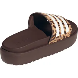 adidas Platform Adilette Damen Shadow Brown/Cloud White/Magic Beige 38