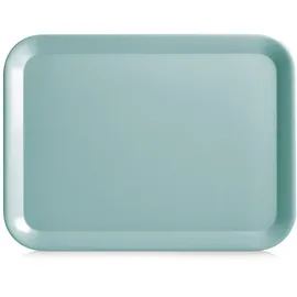 Zeller 26698 Melamintablett, Melamin, Aqua, ca. 43.5 x 32.5 cm, Serviertablett, stapelbar, Kratzfest
