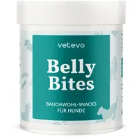 vetevo Belly Bites für Hunde, Verdauungssnacks mit Probiotika Hund, Heilmoor für Hunde, Hund Darmflora aufbauen, mit Flohsamenschalen Hund – 300g Dose