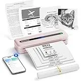 Itari Mobiler Drucker A4 für Unterwegs, Bluetooth Thermodrucker A4 Kleiner Drucker- Neues Upgrade 300DPI Drucker Klein für Handy, Tragbarer Drucker Unterstützt Mehreren Größen Thermopapier