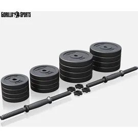 GYRONETICS Kurzhantel Set 30 kg schwarz - 16 Gewichte mit 2 Kurzhanteln, Griff gerändelt, rutschfest