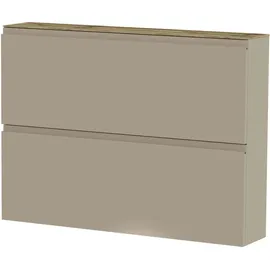 MODERANO Hängeschuhschrank 110 x 82 x 22 cm taupe / schwarz
