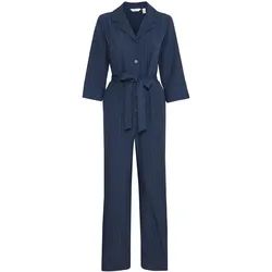 Jumpsuit B.YOUNG "Jumpsuit BYMMMIDDE JUMPSUIT -", Damen, Gr. 38, N-Gr, blau (navy pinstripe mix), Obermaterial: 100% Polyester PES., normal, Overalls