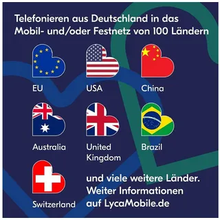Lyca Mobile International Plus S extra Prepaid Smartphone Sim Karte ohne Vertrag weiß Weiß LTE