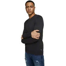 JACK & JONES Essential Basic Knitted Pullover Mit V-ausschnitt Black M