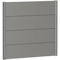 Biohort Sichtschutzelement 100 x 90 cm Quarzgrau Metall