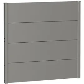 Biohort Sichtschutzelement 100 x 90 cm Quarzgrau Metall