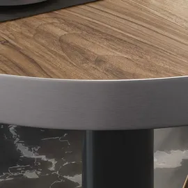 GGM Möbel Bistro Loungetisch Ø 80 x 41 cm Sheesham/Schwarz