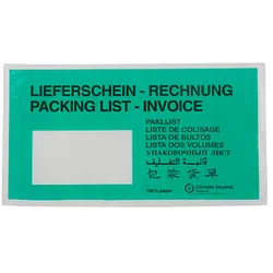 WIHEDÜ Lieferscheintaschen Pergamin Papier DIN lang 250 St.