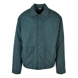 Winterjacke URBAN CLASSICS "Urban Classics Herren Utility Jacket", Herren, Gr. 4XL, grün (bottlegrün), 100% Polyester, unifarben, klassisch, oversize, amerikanischer Ausschnitt, Langarm, Jacken