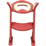 Toilettentrainer mit Treppe für Kinder, Jungen und Mädchen, Toilettensitz für Kinder, Befestigung von Toilette, WC-Sitz für Kinder, mit Treppe (Rosa)