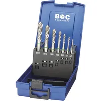 Bohrcraft Maschinengewindebohrer-Satz M3-M12 HSS-E Grünring 35o RSP 7-teilig
