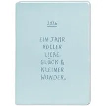 Grafik Werkstatt Bielefeld Terminplaner Lederlook 2026 Hellblau