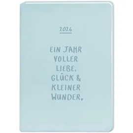 Grafik Werkstatt Bielefeld Terminplaner Lederlook 2026 Hellblau