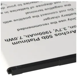 AccuCell Akku passend für den Archos AC50BPL Akku Archos 50b Platinum, 73,0 x 60,0 x 4,0mm